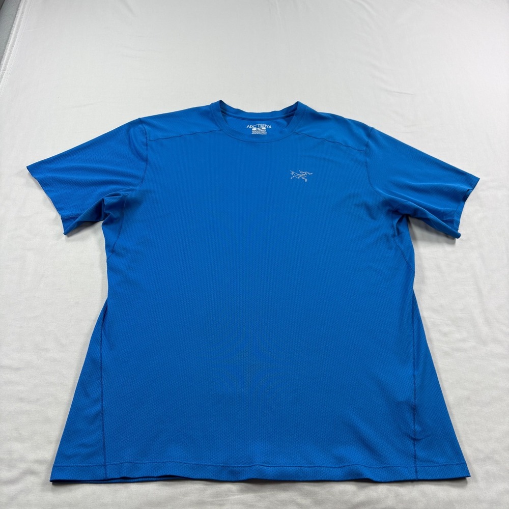 Arcteryx Shirt Mens Medium Blue Velox Short Sleeve Stretch Performance Athletic